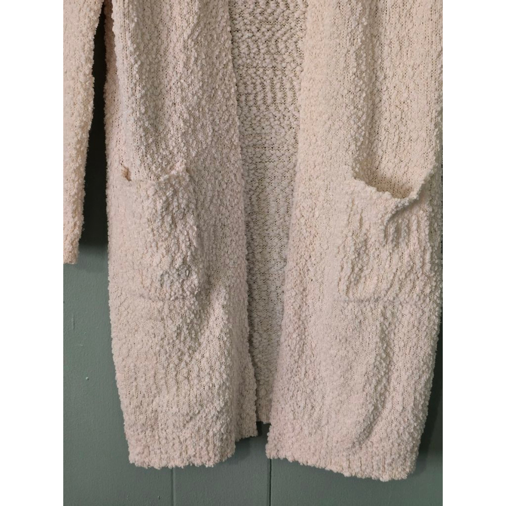 Women's Modern Canvas Cardigan L Cream